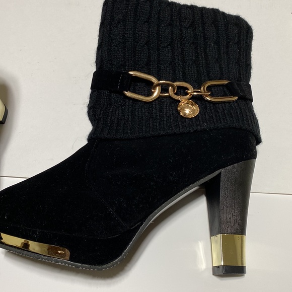 Black boots unworn with gold trim size 40 - Picture 9 of 11